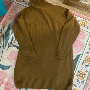 Women's Brown Turtleneck Sweater dress